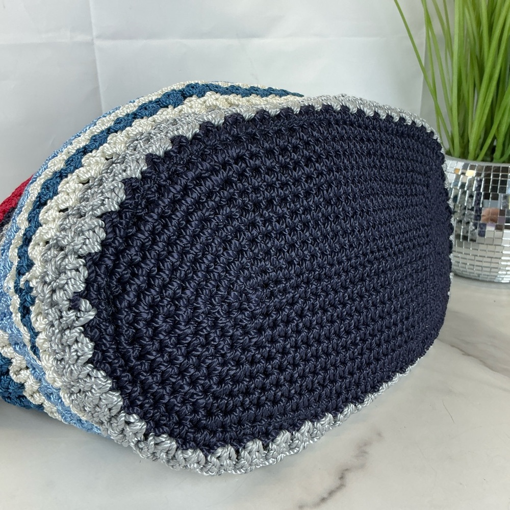 The Sak Amberly Navy and Red Crochet Shoulder Bag - Picture 9 of 12